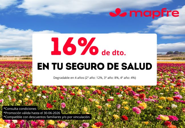 16% de descuento en tu seguro de salud de Mapfre