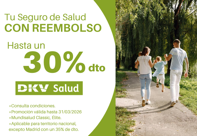 Hasta un 30% de descuento con tu Seguro de salud con reembolso – DKV