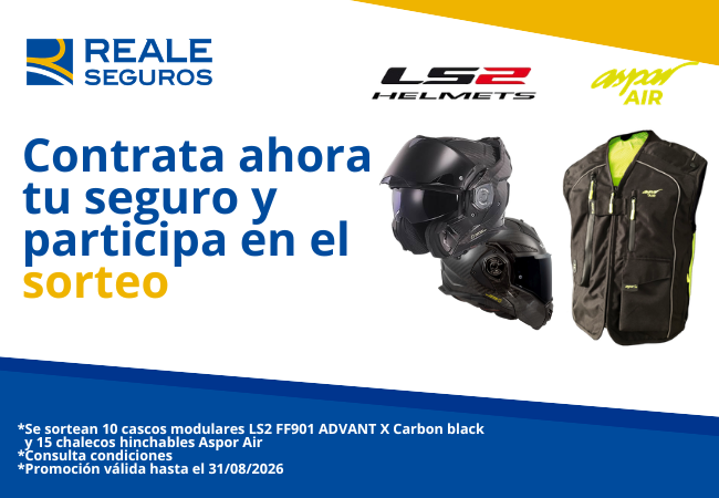 Promo REALE MOTO sorteo hasta 31/08/2026