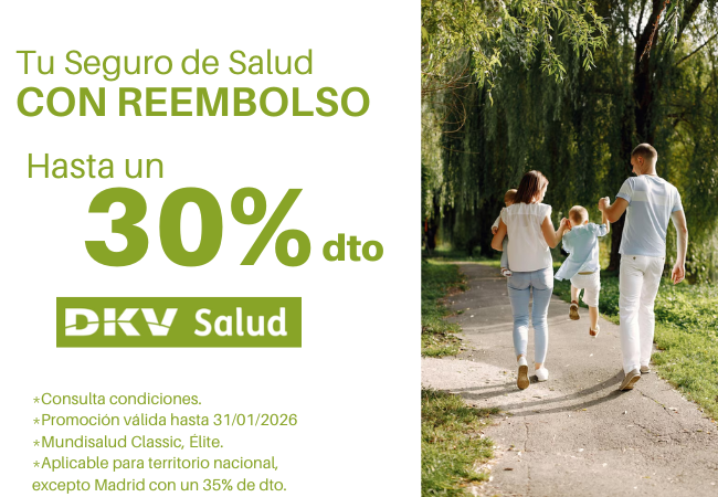 Hasta un 30% de descuento con tu Seguro de salud con reembolso – DKV