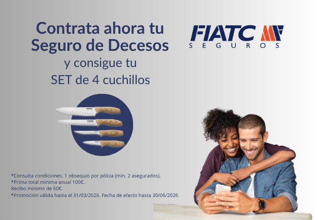 REGALO Set 4 Cuchillos con tu seguro de decesos-FIATC
