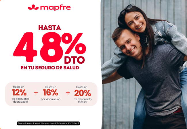 CONTRATA TU SEGURO DE SALUD MAPFRE Y CONSIGUE HASTA UN 48% DE DESCUENTO