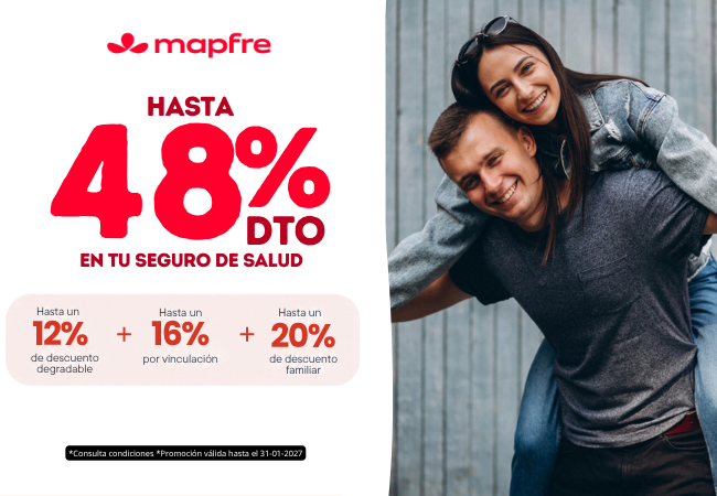 CONTRATA TU SEGURO DE SALUD MAPFRE Y CONSIGUE HASTA UN 48% DE DESCUENTO